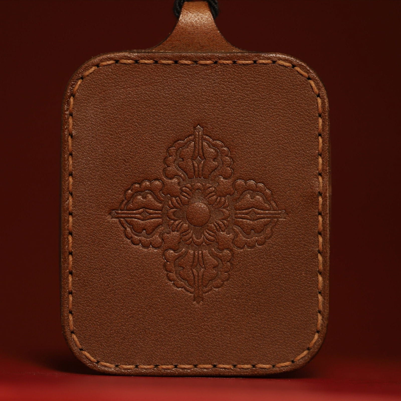 Thangka_Buddha_Green_Robe_Guan_Gong_Thangka_Necklace_-_Leather_Case_Pendant_For_Loyalty_and_Protection_-_Thangka_Buddha_-_-2313880