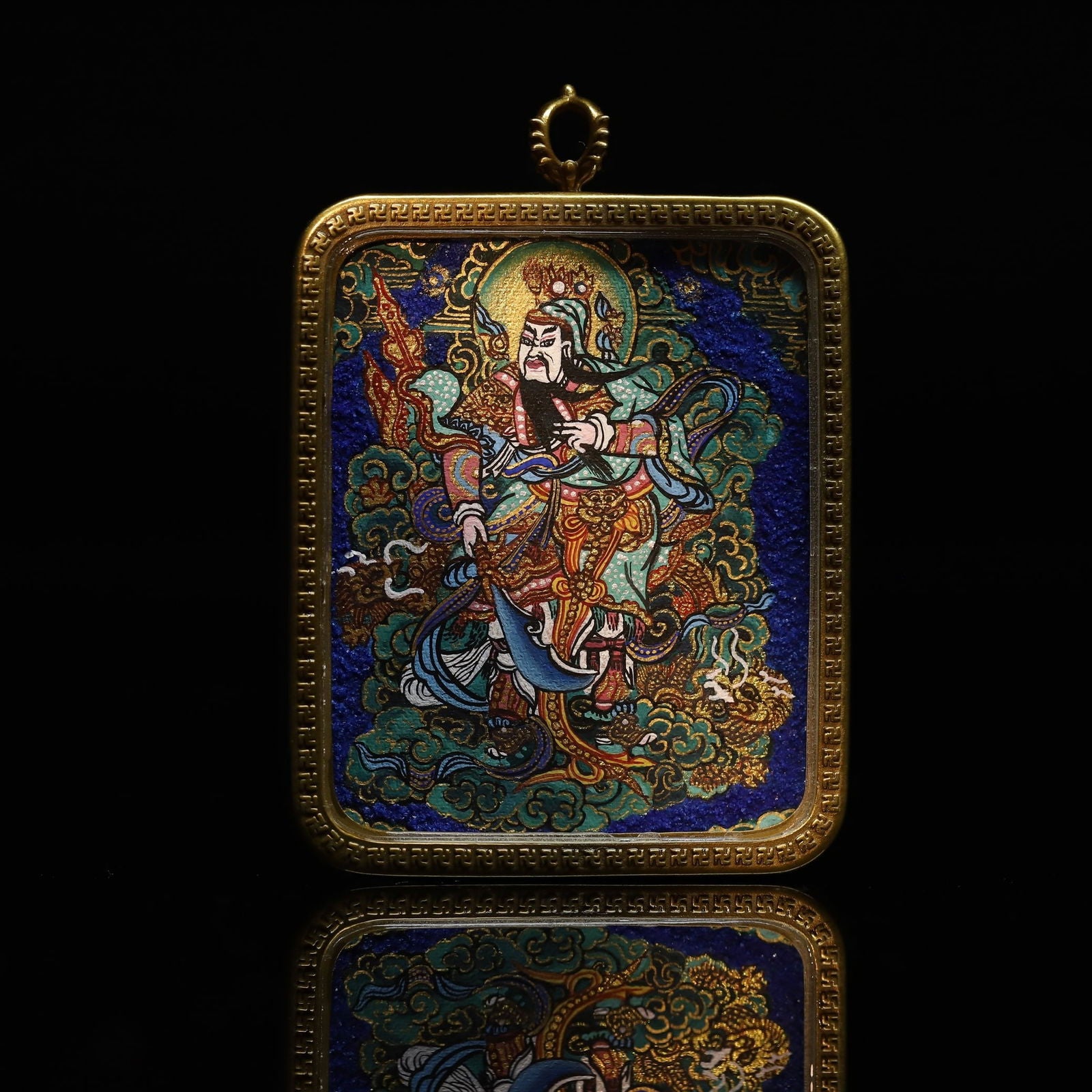 Thangka_Buddha_Hand-Painted_Loyalty_and_Protection_Green_Robe_Guan_Gong_Thangka_-_Thangka_Buddha_-_Thangka_Buddha-3059595