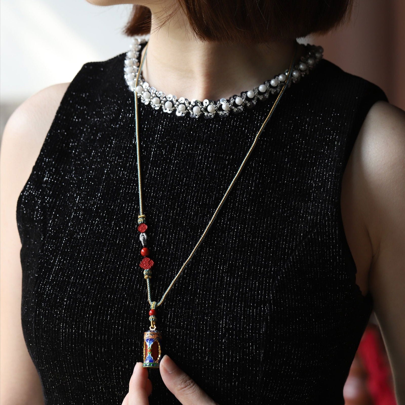 Thangka_Buddha_Sterling_Silver_Cloisonne_Cleansing_Prayer_Wheel_Pendant_-_Thangka_Buddha_-_-2462618