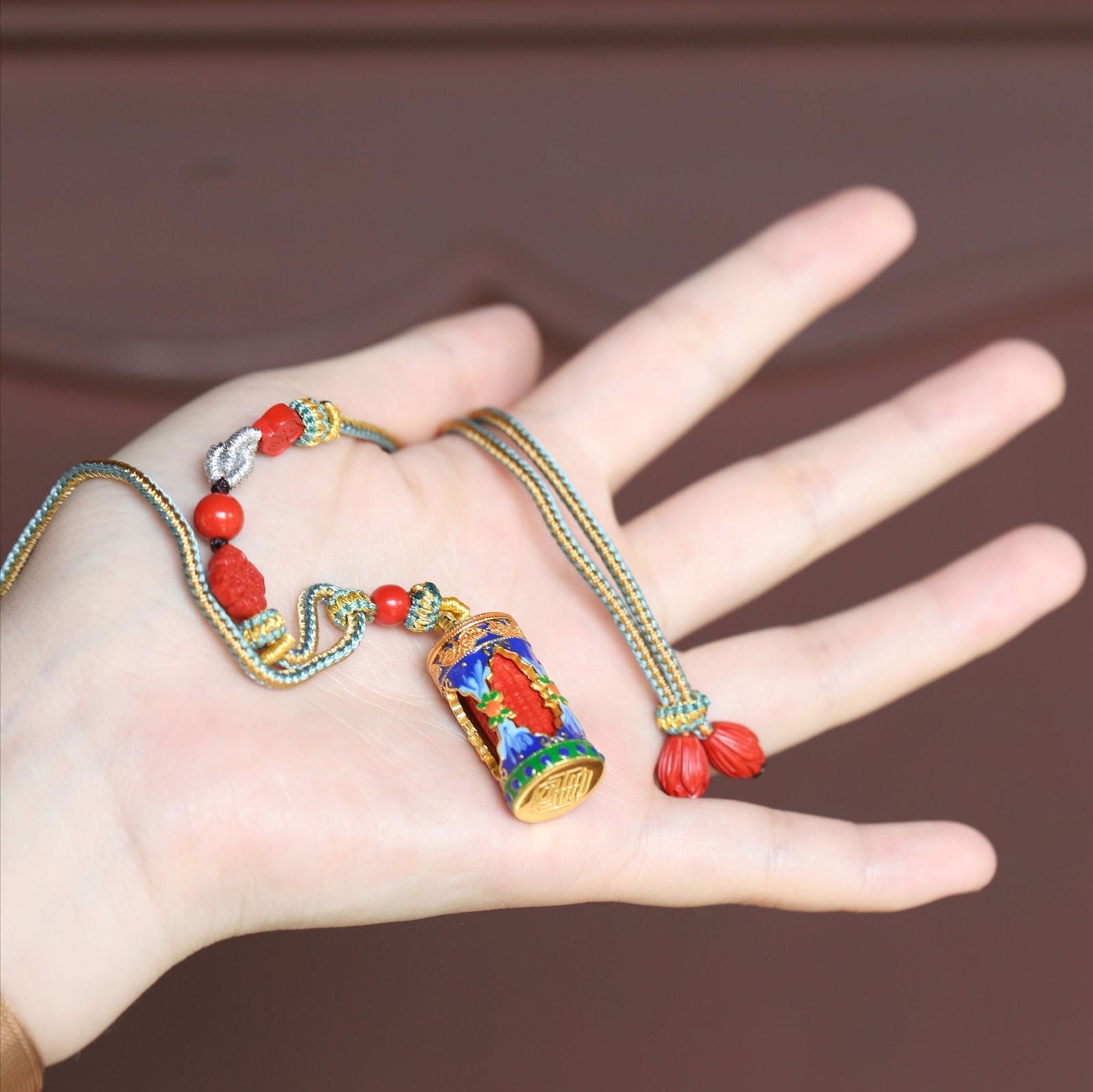 Thangka_Buddha_Sterling_Silver_Cloisonne_Cleansing_Prayer_Wheel_Pendant_-_Thangka_Buddha_-_-2462637
