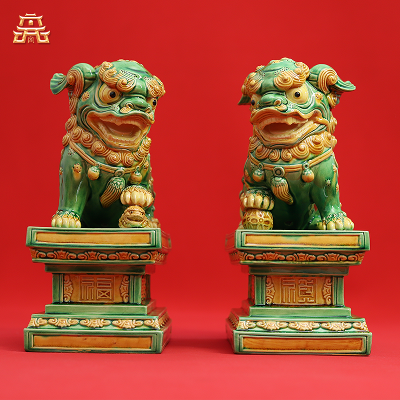 hangka_Buddha_Handcrafted_Liuli_Green_Lions_L_-_A_Symbol_of_Wisdom_and_Protection_-_Thangka_Buddha_-_-6100324